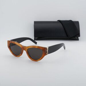 Saint Laurent SL M94 007 Cat Eye Sunglasses - Havana/Black